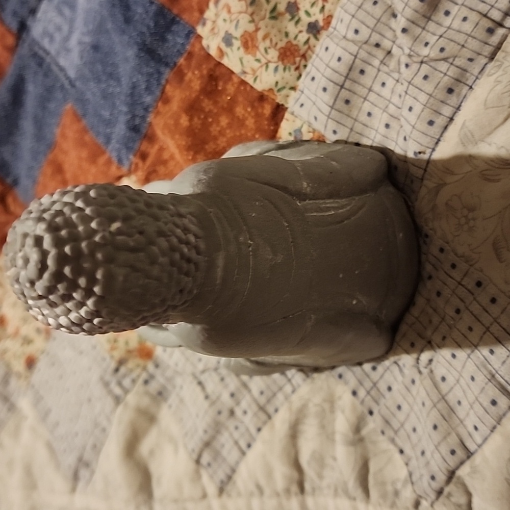 Gray Plaster Buddha Tealight Candle Holder - Picture 5 of 5